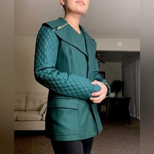 Forest Green coat with long sleeve shirt included. Set.